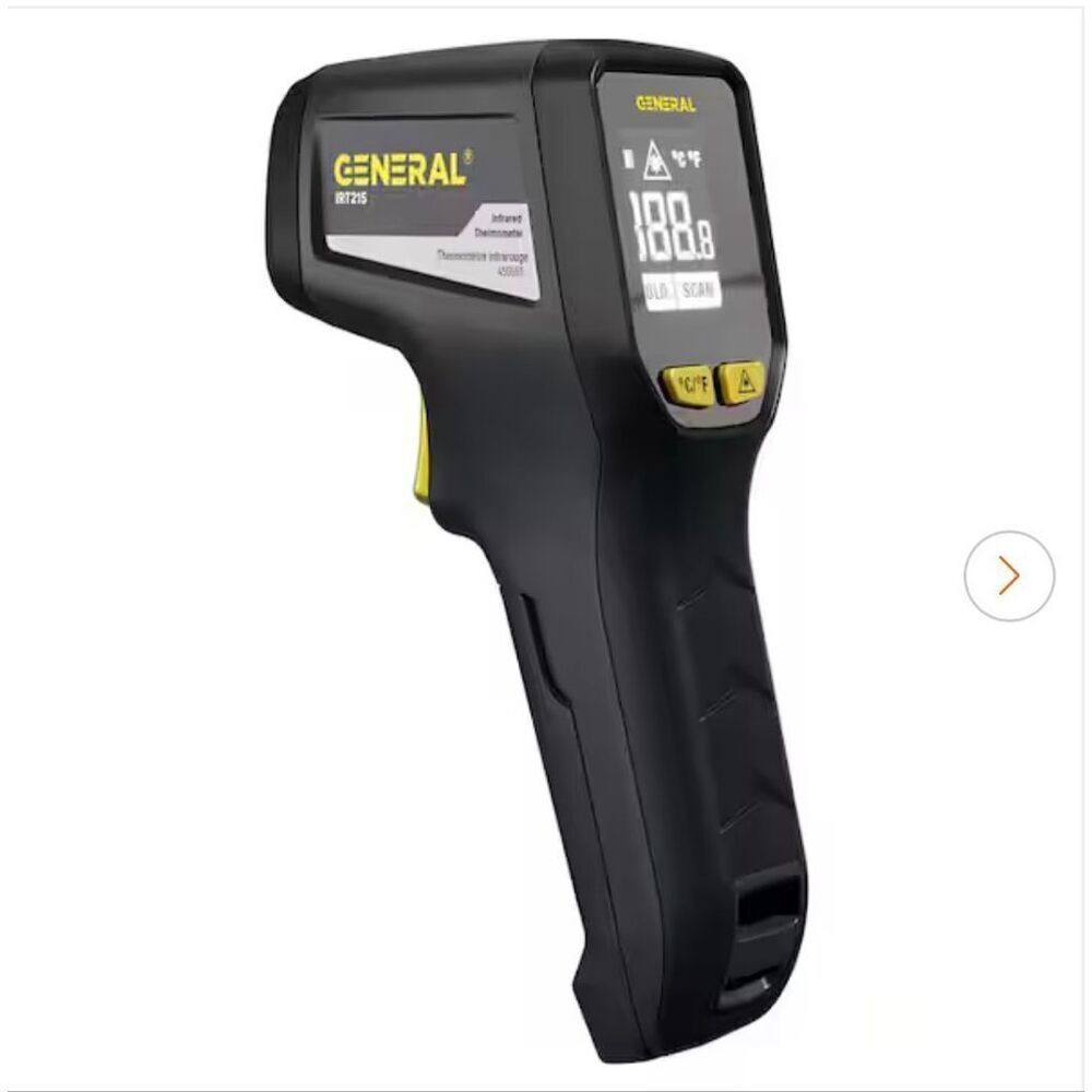 General Tools 10:1 Infrared Thermometer with Multi-Spot Laser Targeting